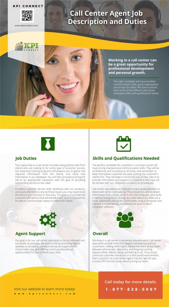 job description for sales call center agent